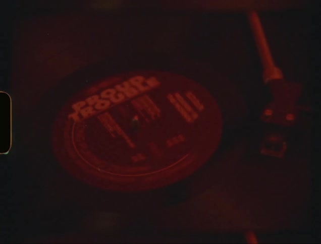 Closeup on an old record musical instrument