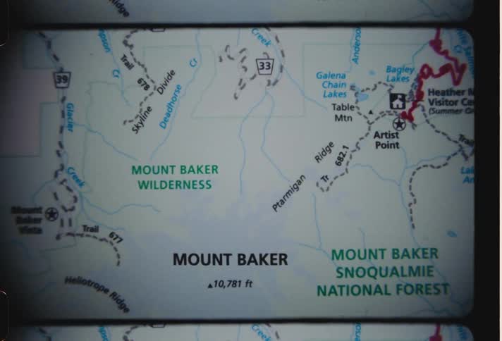 Locations marked on a map