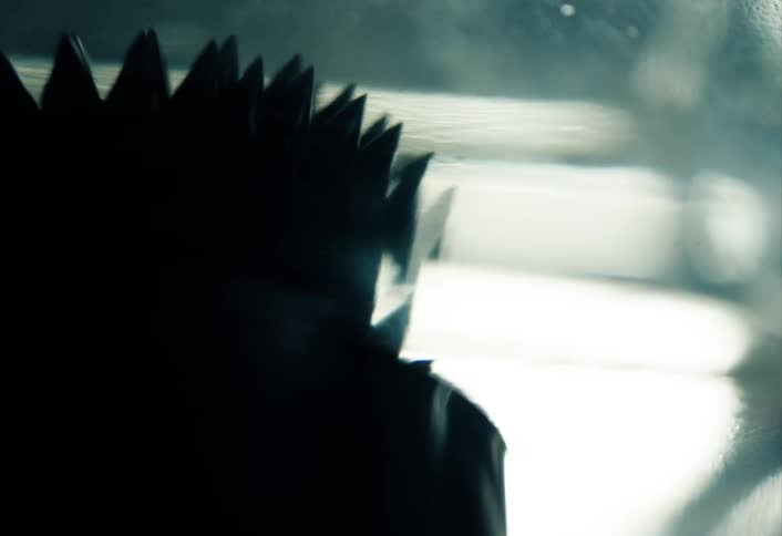A ferromagnetic fluid forms a spiky texture on the surface