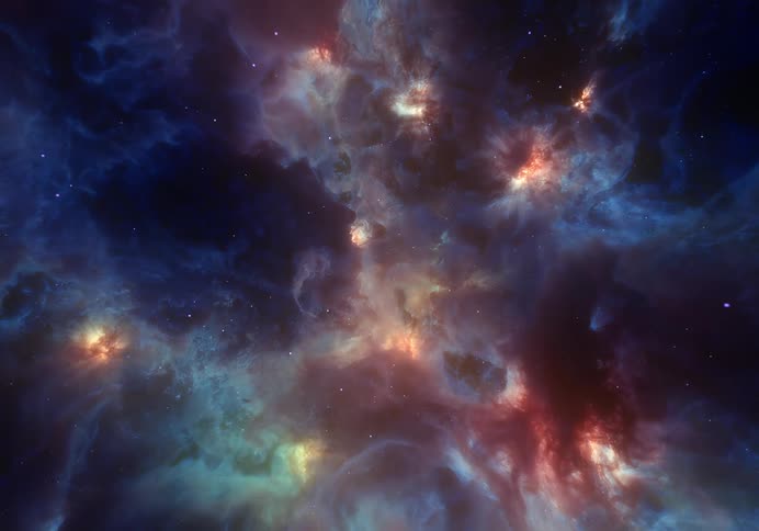 A nebula illuminating the milky way