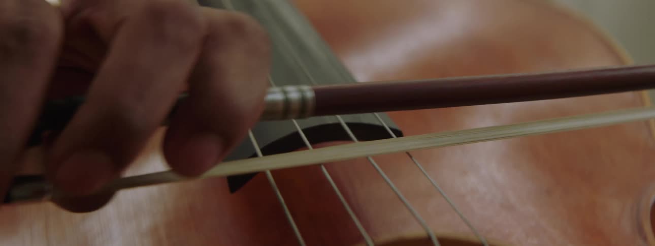 A clip of a person playing a violin