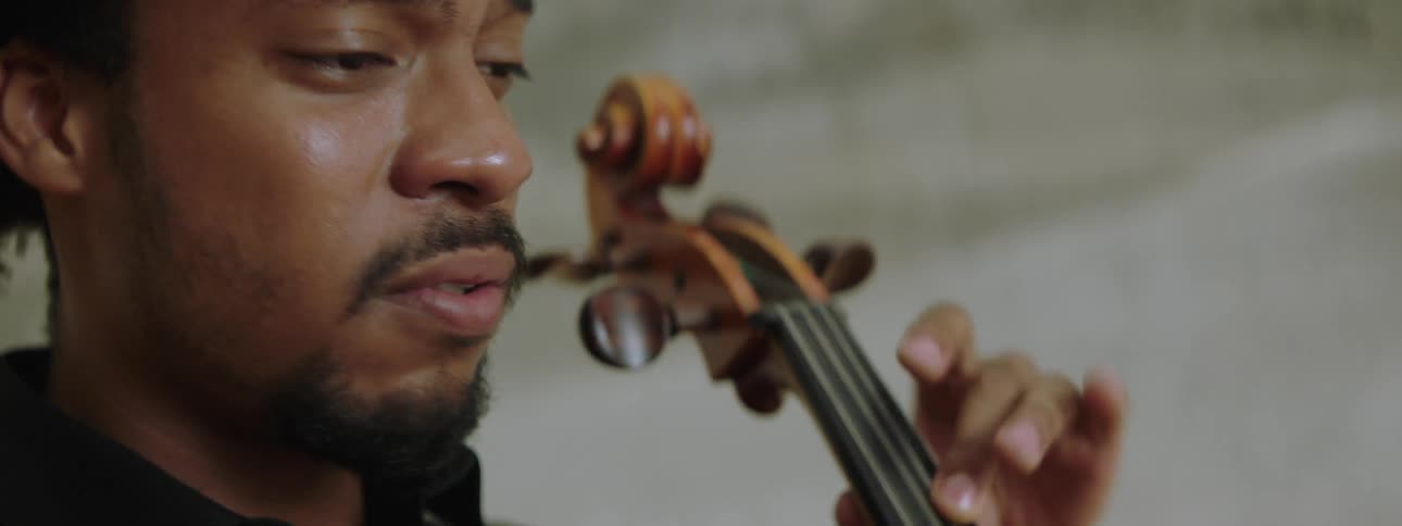 Portrait of a man playing the violin