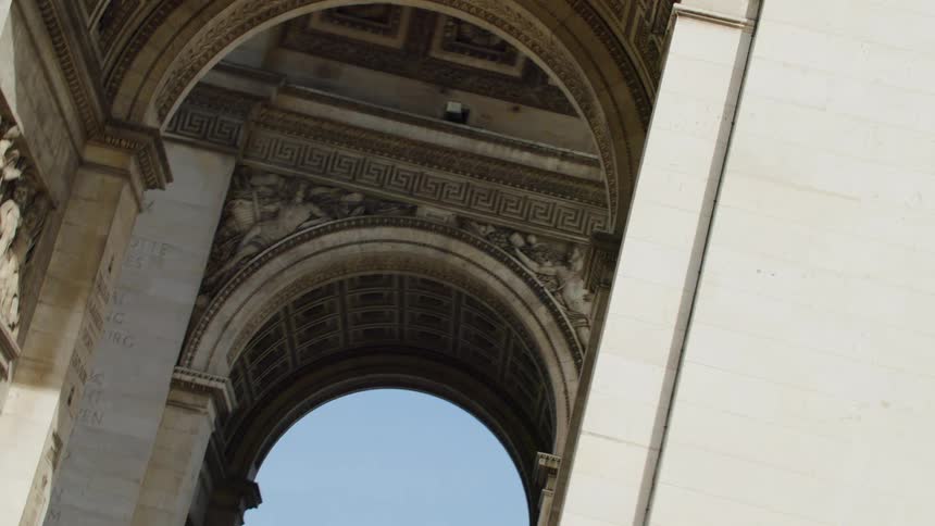 External architecture of an arch of a cathedral in daylight