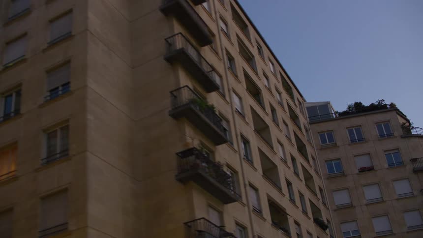 Urban buildings in the city of france one morning