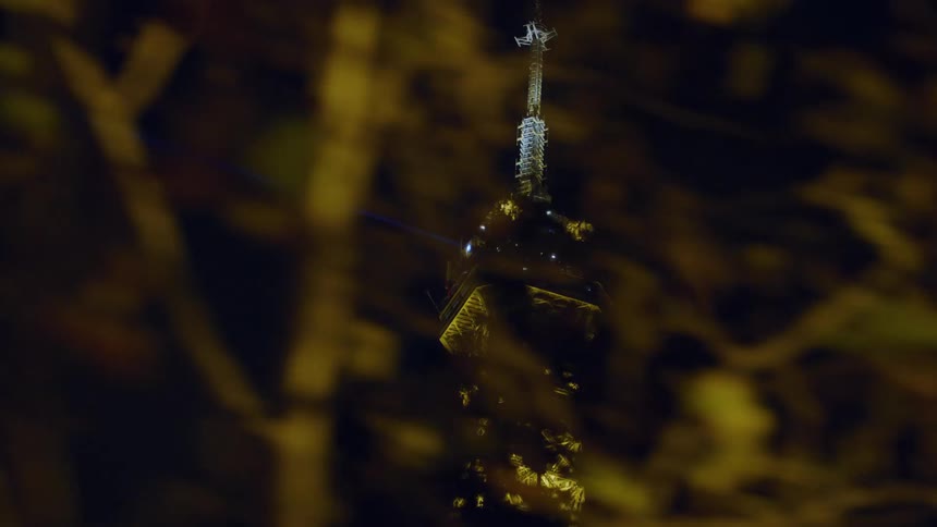 A night footage of a tower