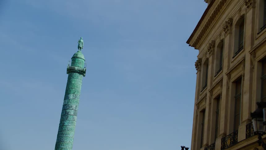 Statue of napoleon at the top of vendome column in paris