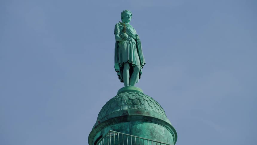 Statue of napoleon at the top of vendome column in paris
