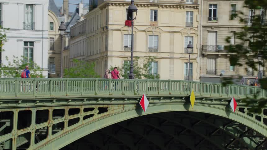 A bridge and ornate european buildings