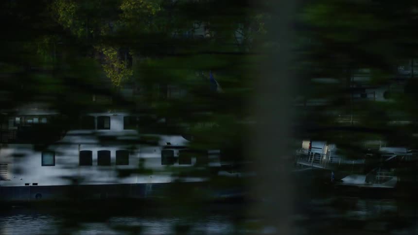 Tourist boats on a canal in the middle of the lake in the city