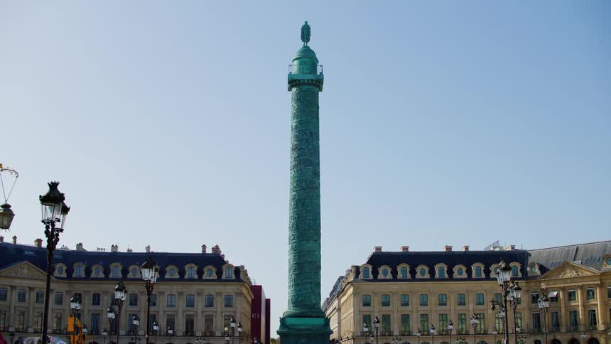 Statue of napoleon at the top of vendome column in paris