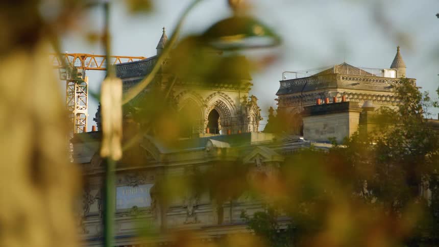 Famous cathedral mail to a city with reflection of the morning sun