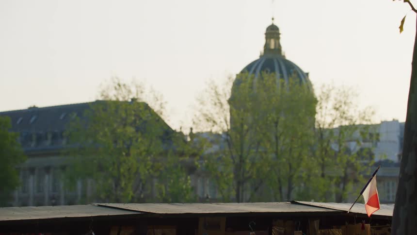 Panorama of the balcony of a mans building in france