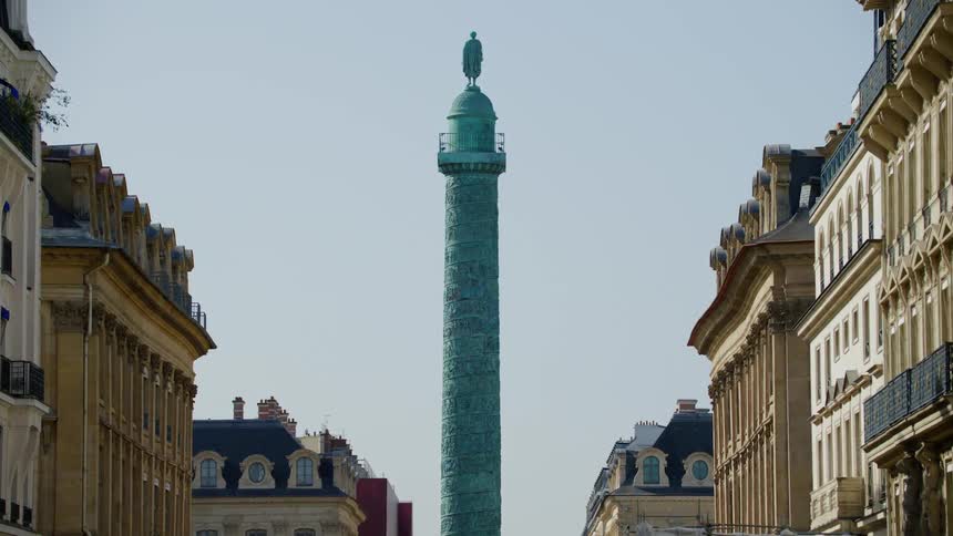 Statue of napoleon at the top of vendome column in paris