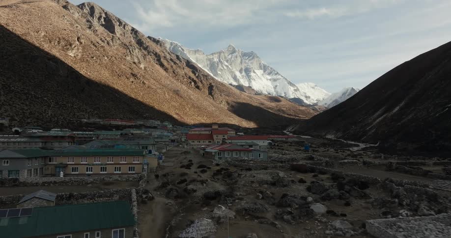 Mountain village in a natural environment