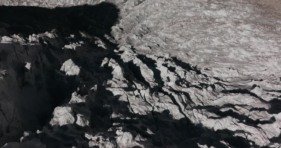 Aerial of rock formations in the desert on a sunny day