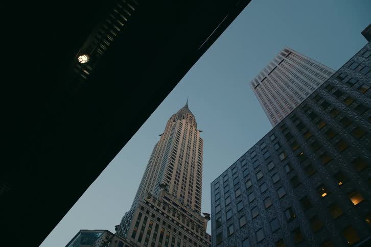 On a morning view up from the empire state building