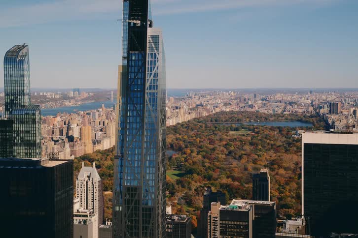Central park is in the middle of the city