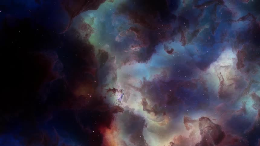 Gas clouds and stars in outer space