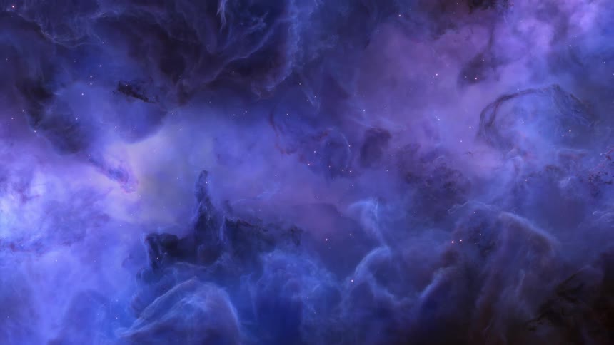 Dark purple and blue bright space nebula