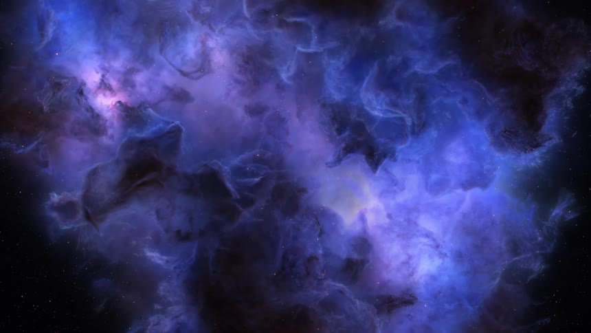 The sky is covered in blue thick clouds at night