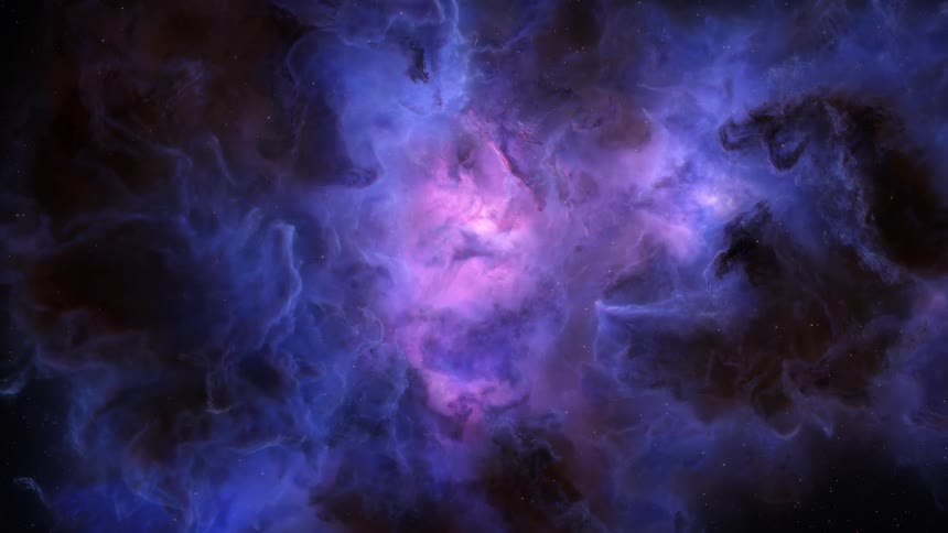 Bright black and purple nebula