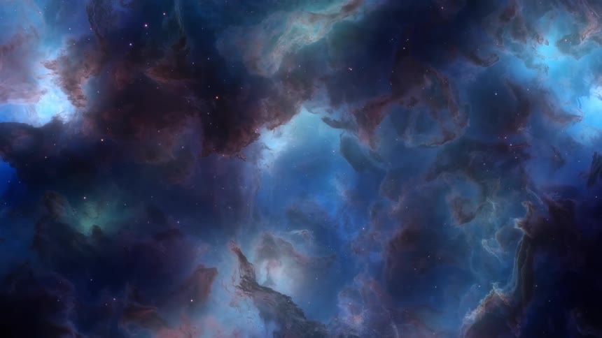 Bright bluish nebula