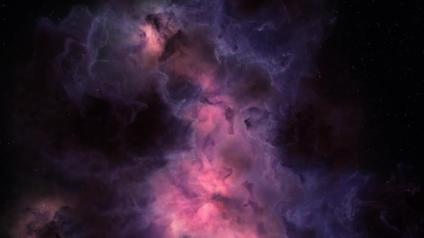 A blue and purple nebula