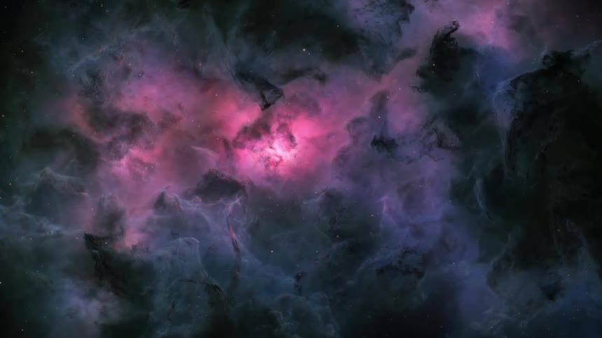 The sky is covered in blue and red thick clouds at night