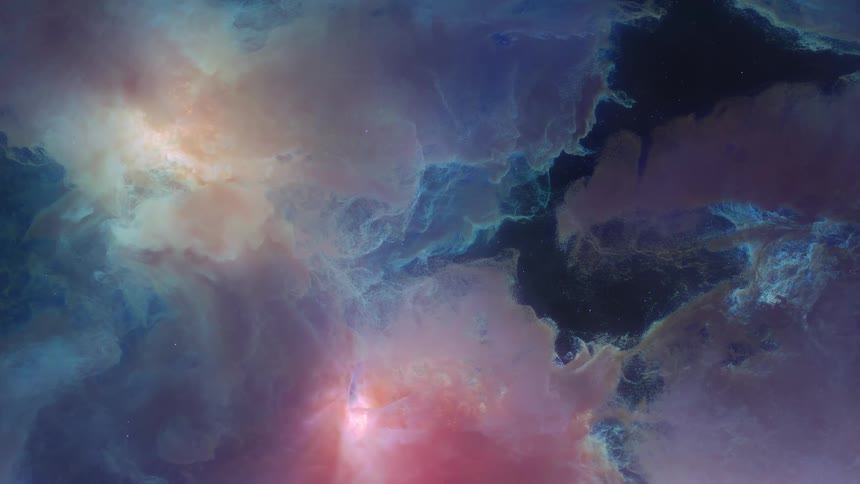 Closeup of a nebula in space