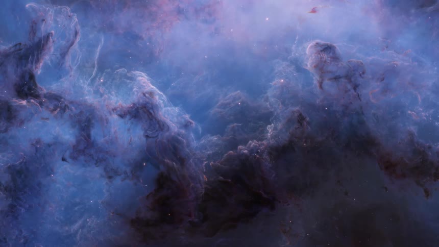 Clouds float around space