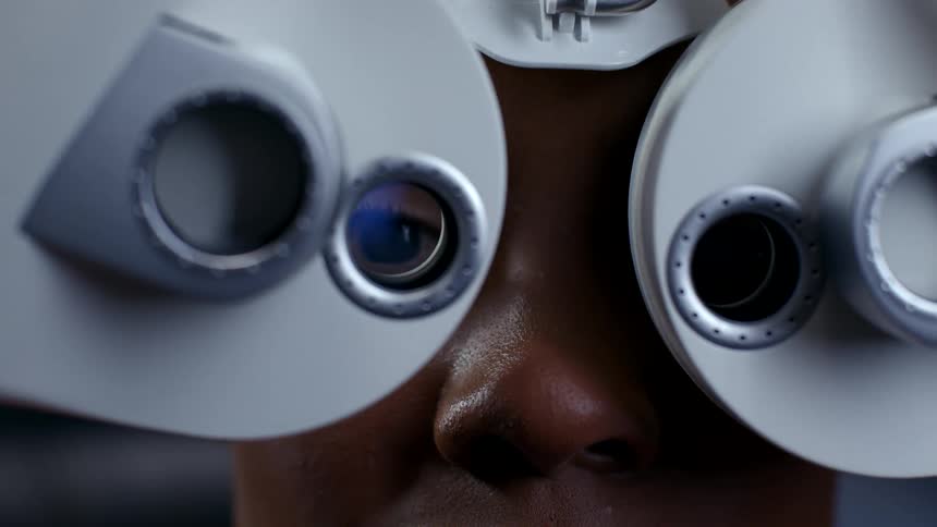 Closeup of a womans face using a zoom object