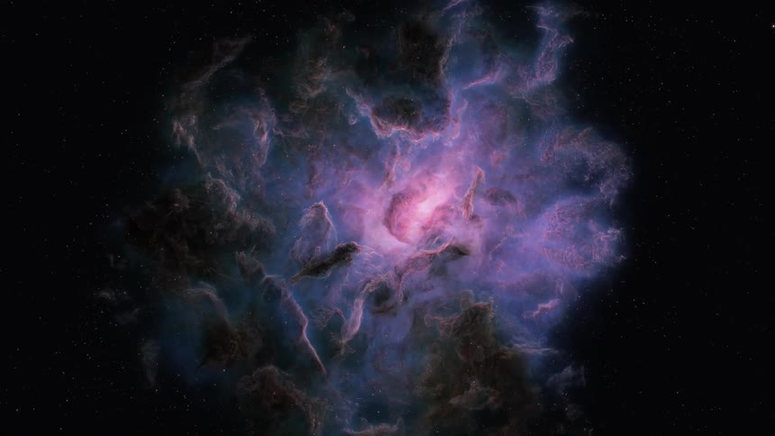 Up in the sky into the galaxy the cloud is blue and red