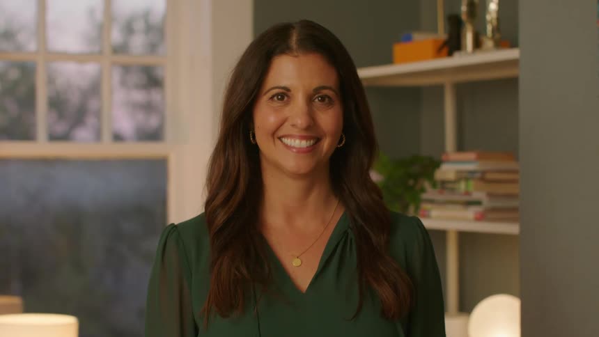 Portrait of a woman indoors smiling