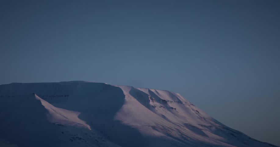 Panorama of a snowcovered mountain