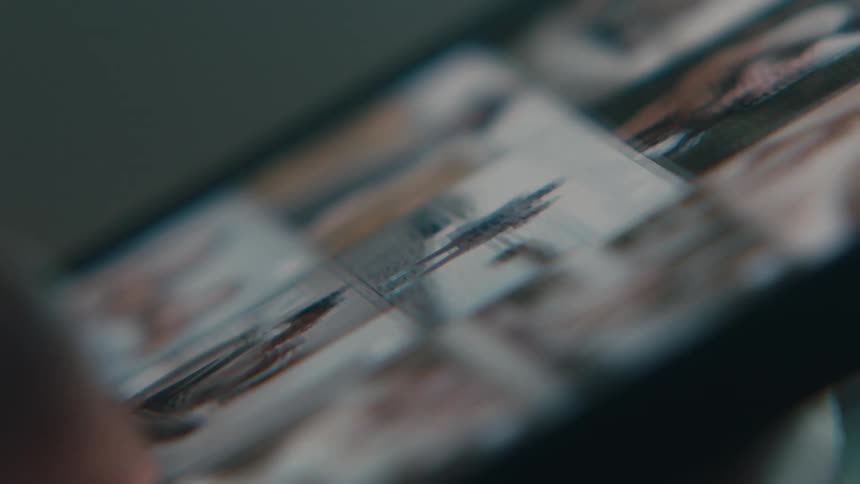 A clip of a person scrolling through a smartphone