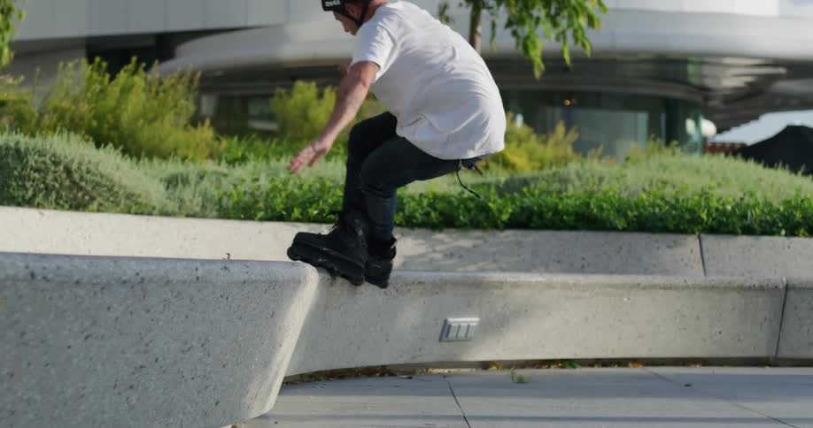 A clip of a teen skateboarding