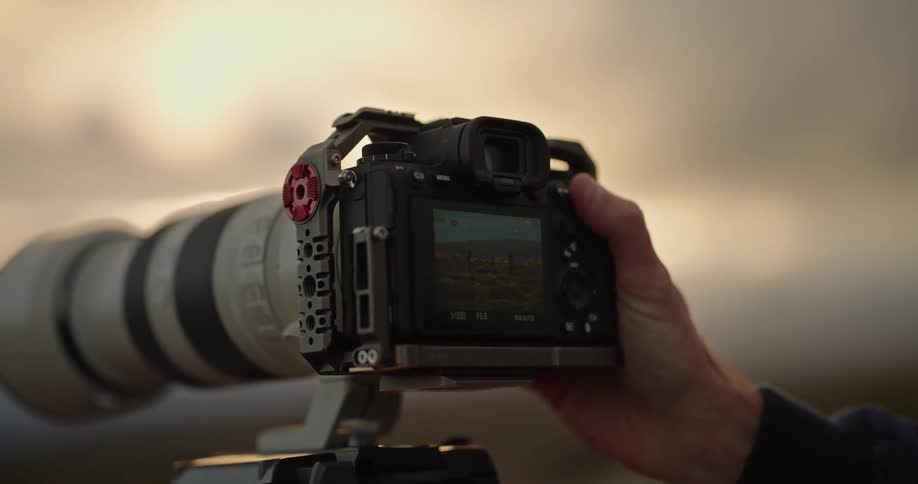 A clip of a cameraman filming