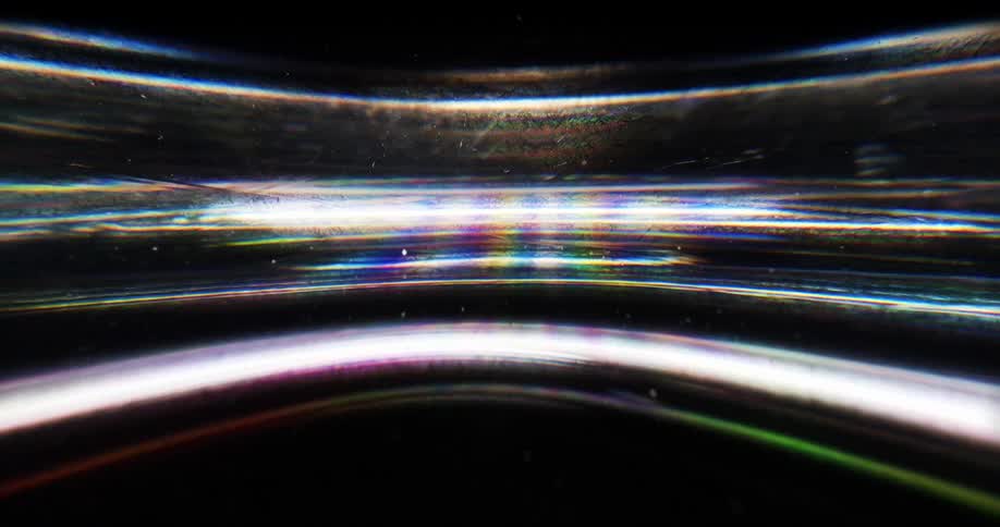 Abstract horizontal curved prism light lines