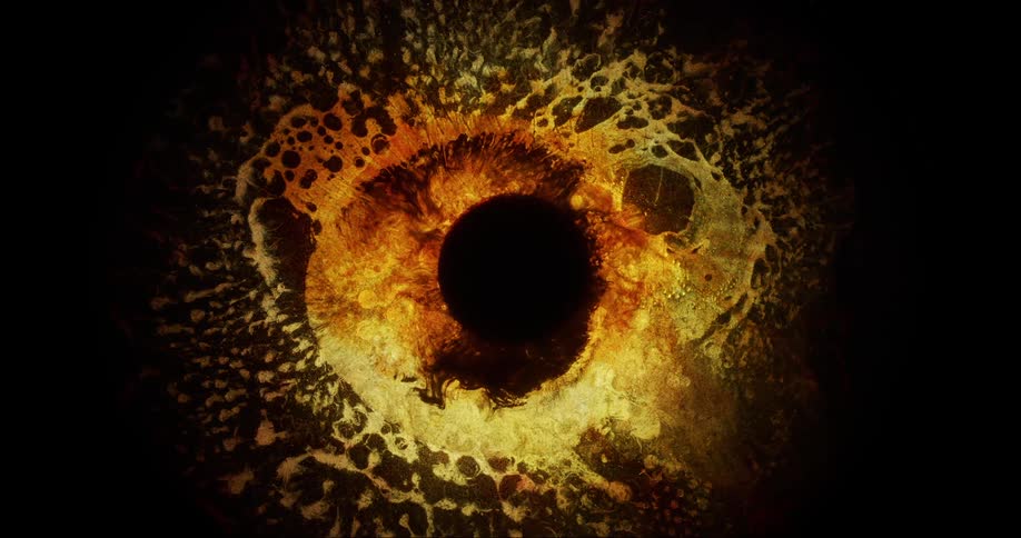A black hole with bright flames