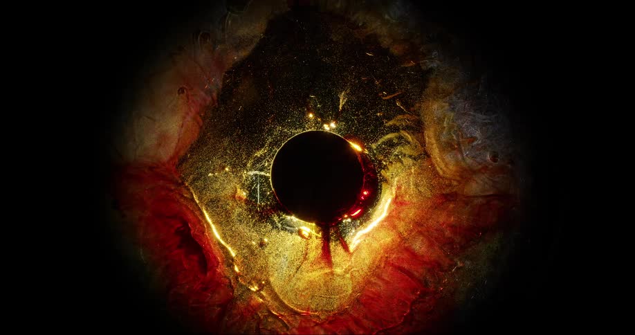 An extreme closeup of an iris on an eye