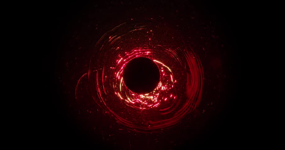 Liquid in dark reddish color in motion expanding an email to a black hole