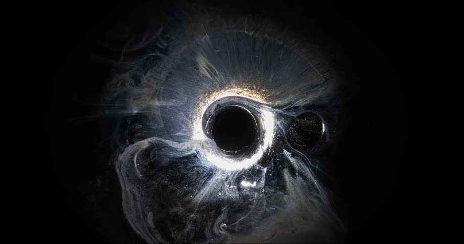 Luminous liquid and involvement of a vortex in a black hole