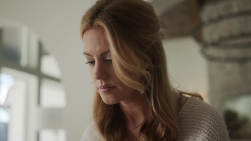 Portrait of a concentrated woman indoors during the day
