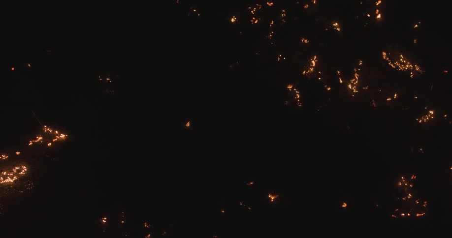 A fire burns away combustible material
