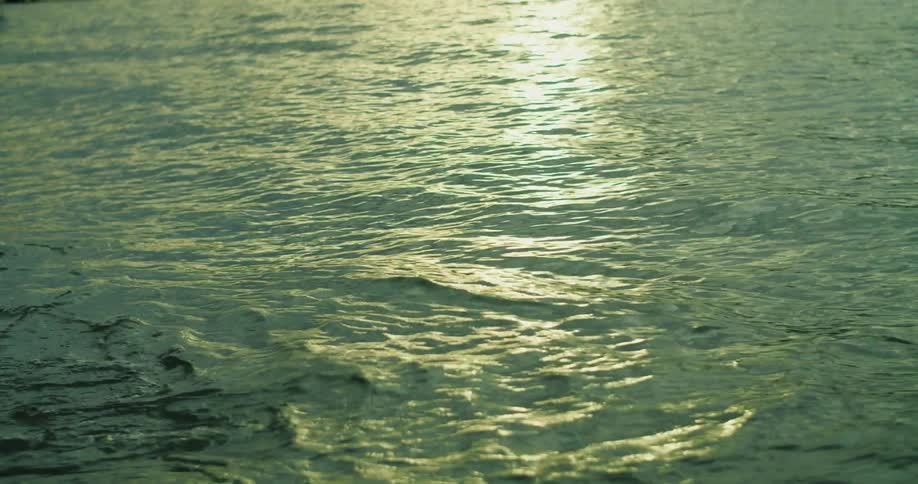 Sunlight reflected in sea water during sunset
