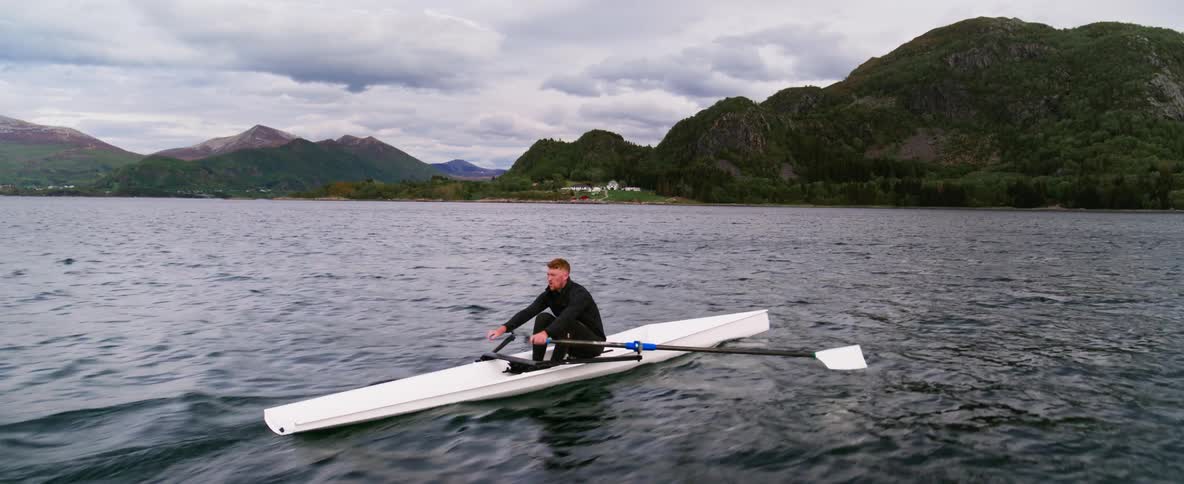 Intimate view of athletic training of an Olympian doing his daily program