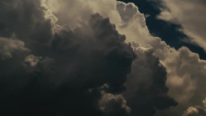 A shot of dark storm clouds moving slowly