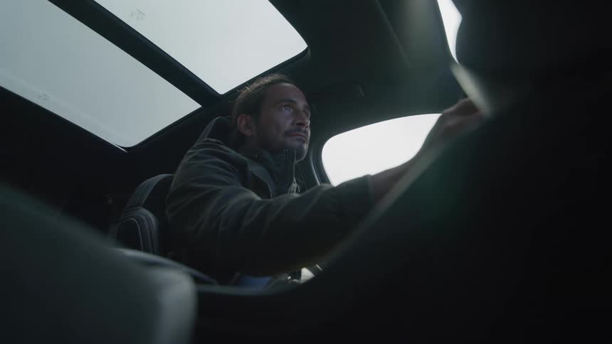 A clip of a man driving