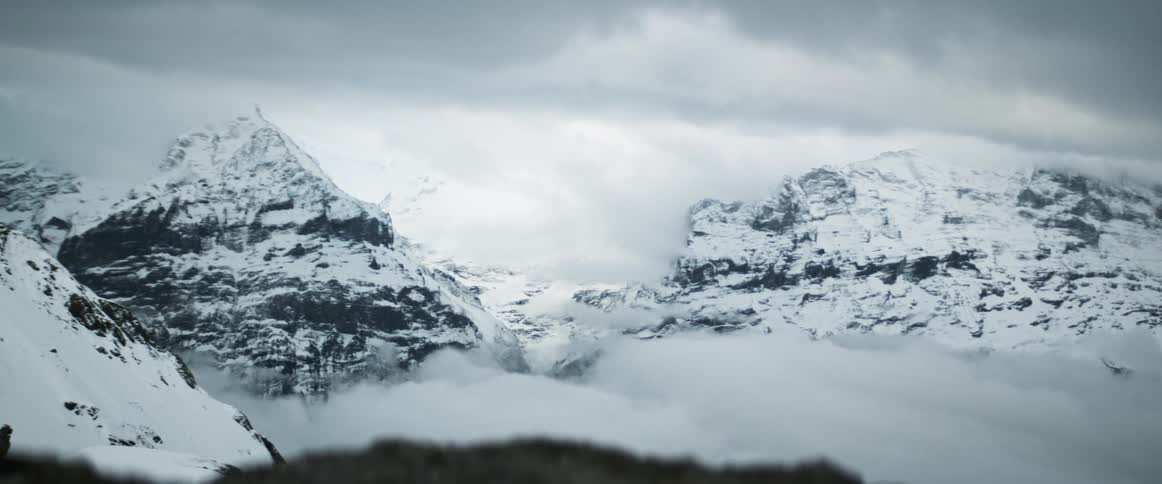 During winter the mountains are fully covered in snow