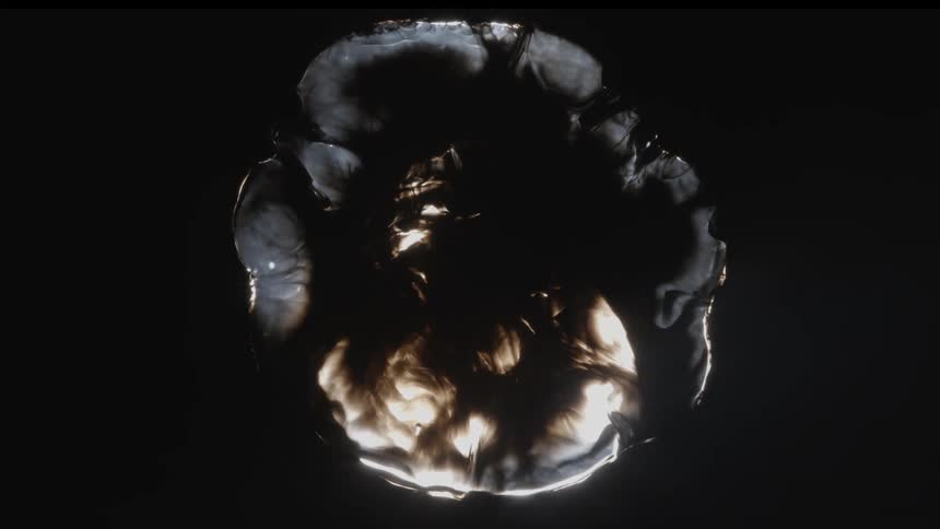 A computer effect that expands and then contracts